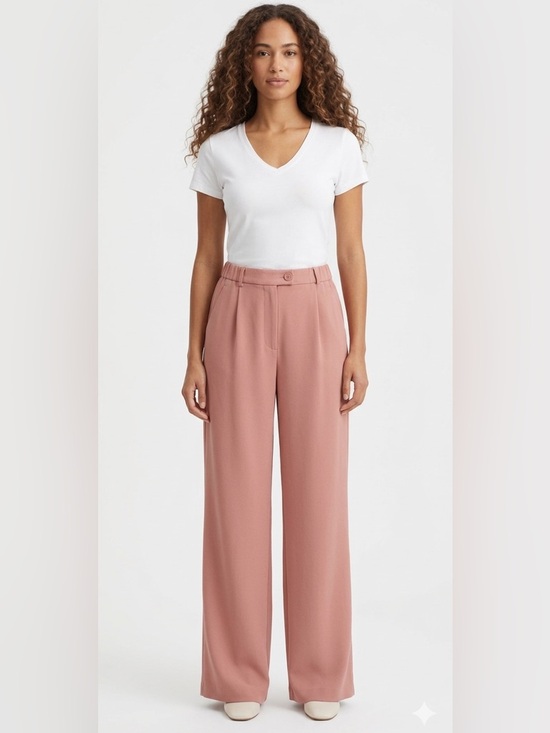 urban heritage Pants - URBAN HERITAGE Elastic Waist pink wide leg polyester pants Size 11/12